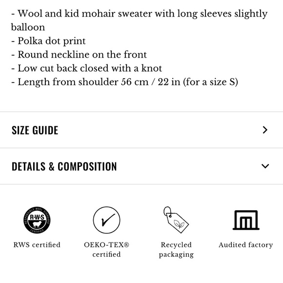 Sezane Cream and Blue Polka Dot Sweater - Picture 12 of 12